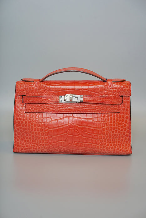 Hermes Kelly Pochette in Bougainvillea Matte Phw