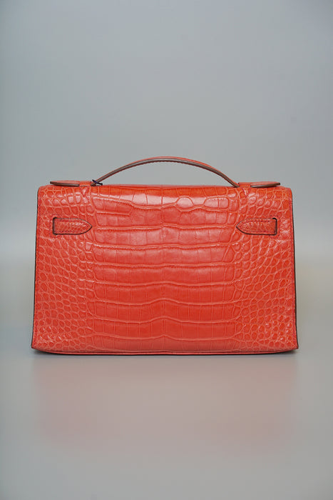 Hermes Kelly Pochette in Bougainvillea Matte Phw