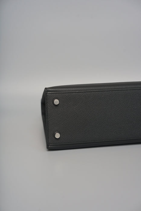 Hermes Kelly 25 in Black Epsom Phw (Brand New)