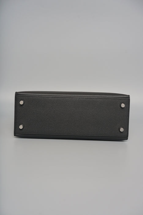 Hermes Kelly 25 in Black Epsom Phw (Brand New)