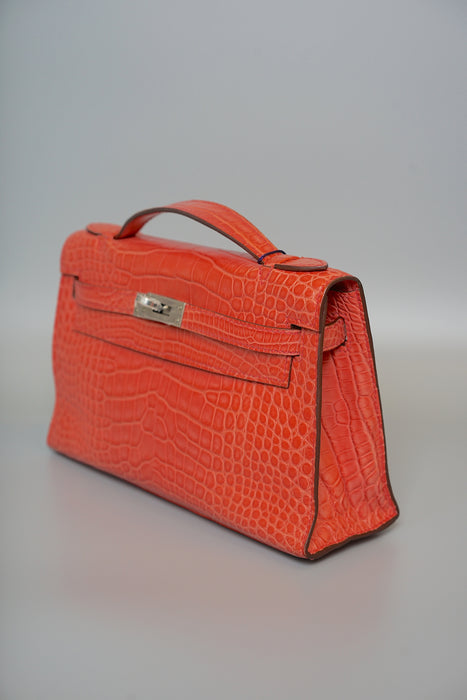 Hermes Kelly Pochette in Bougainvillea Matte Phw