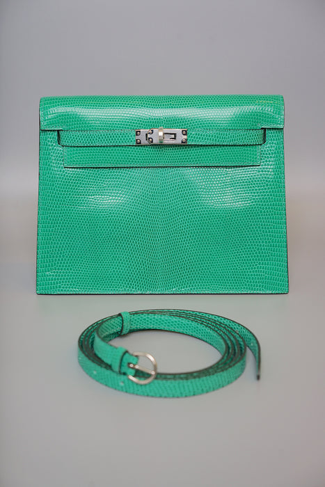 Hermes Kelly Danse in Menthe Lizard Phw (Brand New)