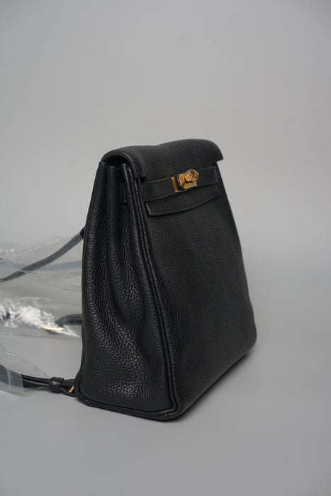 Hermes Kelly 22 Ado Backpack in Black Ghw (Brand New)