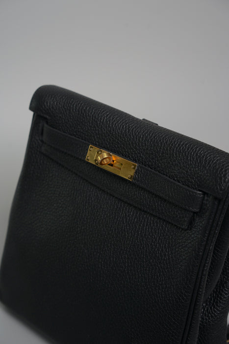 Hermes Kelly 22 Ado Backpack in Black Ghw (Brand New)