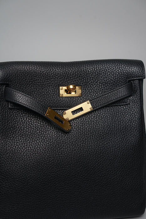 Hermes Kelly 22 Ado Backpack in Black Ghw (Brand New)
