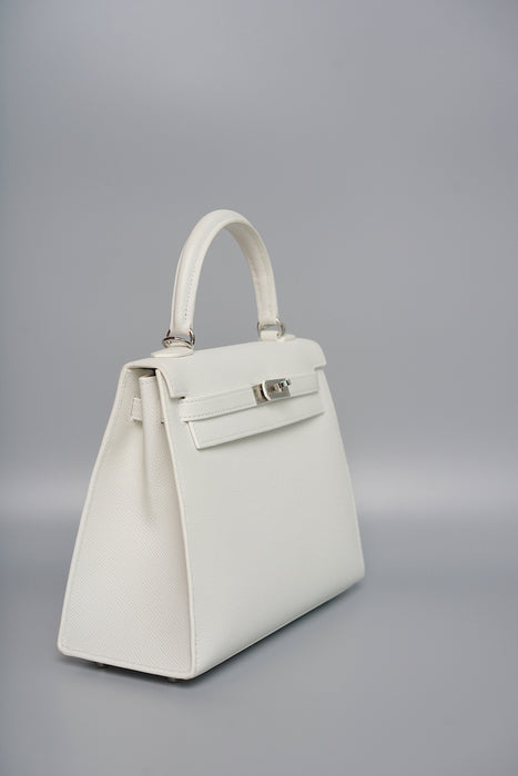 Hermes Kelly 25 in New White Epsom Phw (Brand New)