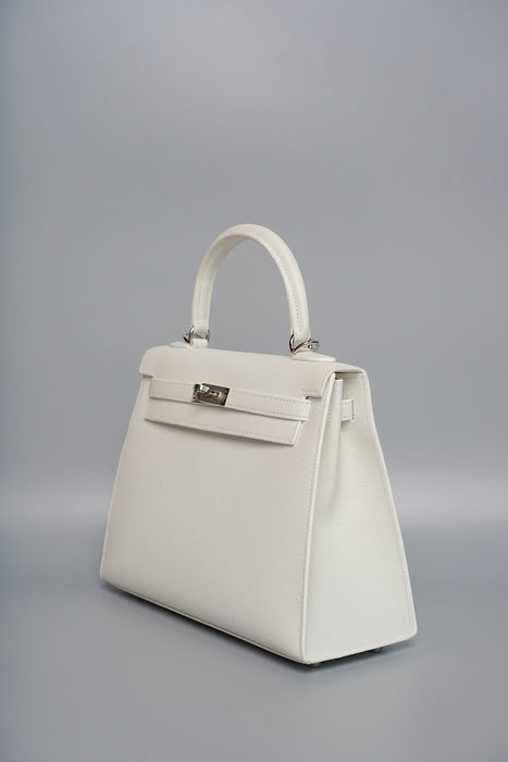 Hermes Kelly 25 in New White Epsom Phw (Brand New)