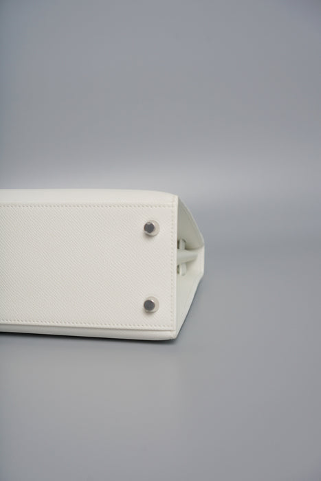 Hermes Kelly 25 in New White Epsom Phw (Brand New)
