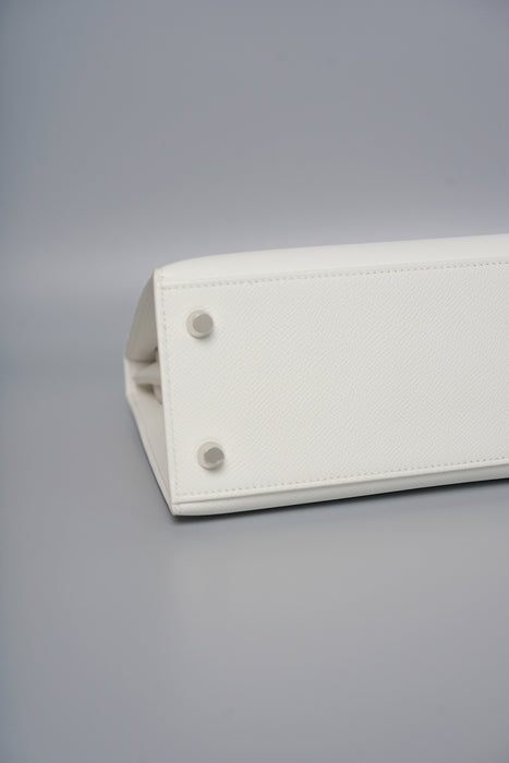 Hermes Kelly 25 in New White Epsom Phw (Brand New)