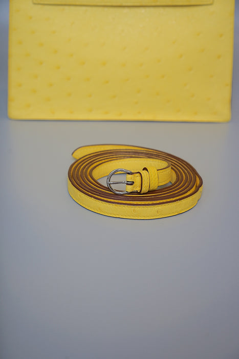 Hermes Kelly Danse in Jaune Citron Ostrich Phw (Brand New)