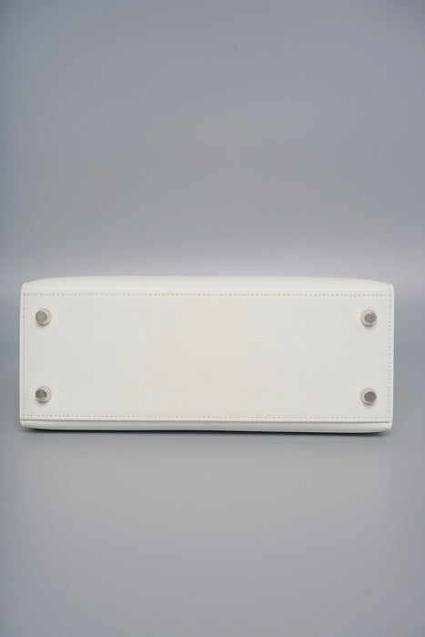 Hermes Kelly 25 in New White Epsom Phw (Brand New)