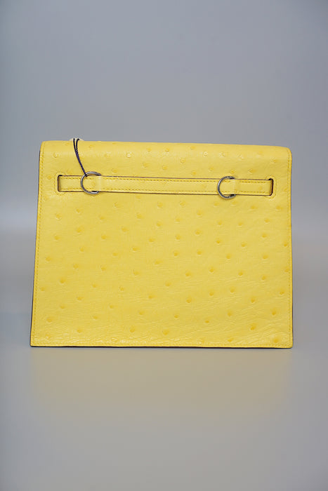 Hermes Kelly Danse in Jaune Citron Ostrich Phw (Brand New)