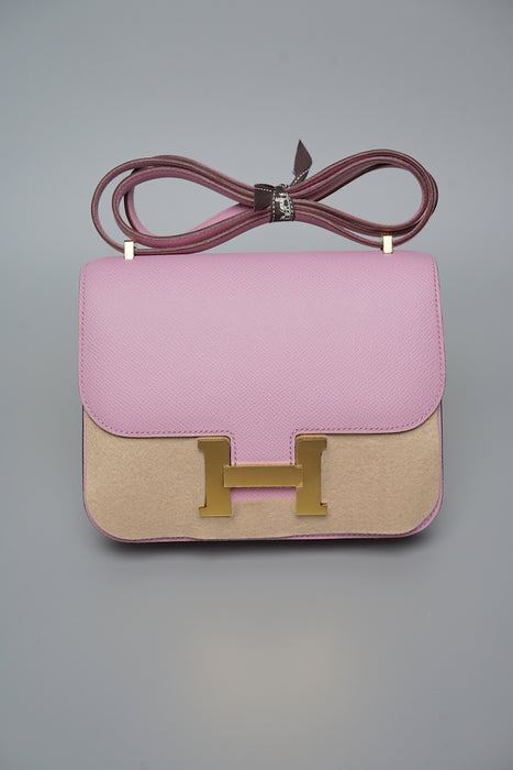 Hermes Constance 18 in Mauve Slyvestre Ghw