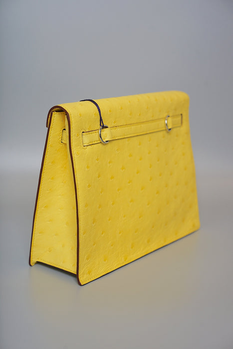 Hermes Kelly Danse in Jaune Citron Ostrich Phw (Brand New)