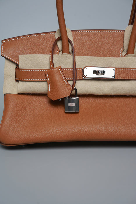 Hermes Birkin Shoulder 29 in Gold Evercolor Phw (Brand New)