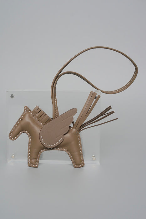 Hermes Rodeo Pegase Charm PM in Etoupe Milo Lambskin (Brand New)