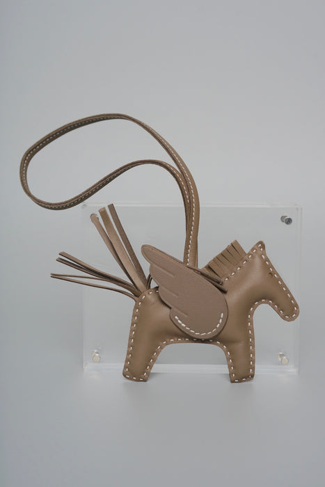 Hermes Rodeo Pegase Charm PM in Etoupe Milo Lambskin (Brand New)