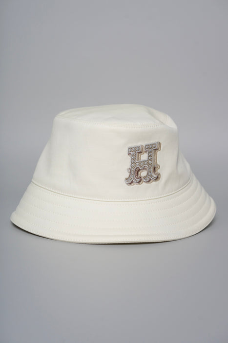 Hermes Harper Bucket Hat in Blanc Lotus Cotton Size 56 (Brand New)