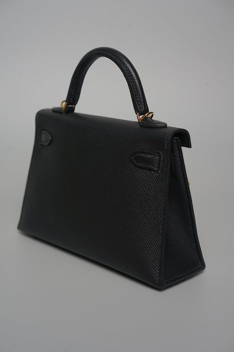 Hermes Kelly 20 in Noir Epsom Ghw (Brand New)