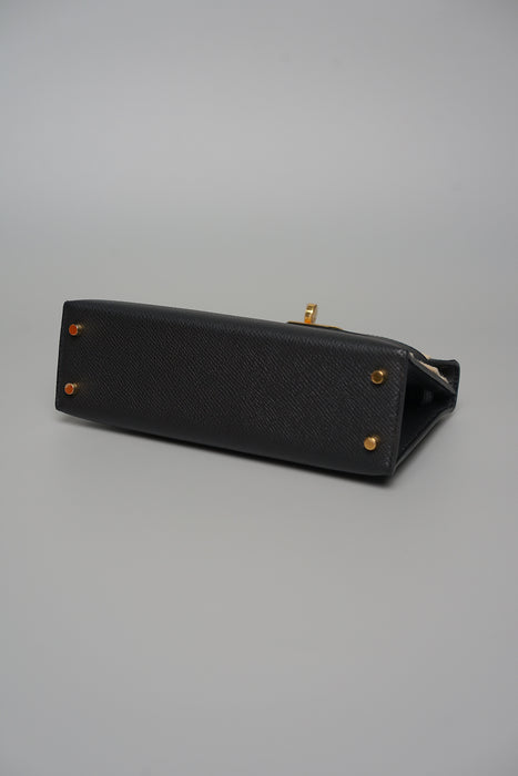 Hermes Kelly 20 in Noir Epsom Ghw (Brand New)
