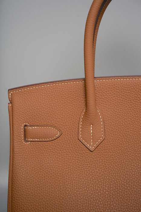 Hermes Birkin 30 in Gold Togo Phw