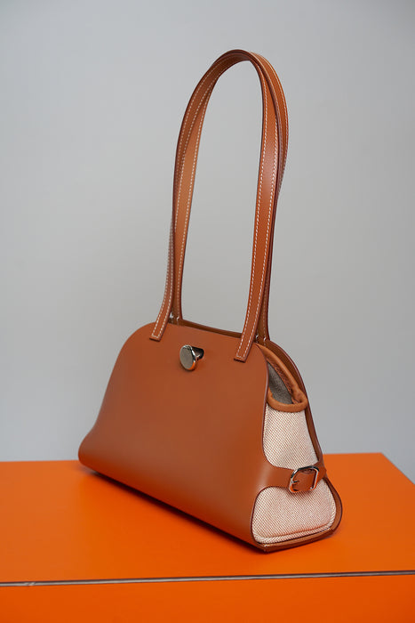 Hermes Tablier Sellier Bag in Fauve/Gold/Ecru/Beige Phw (Brand New)