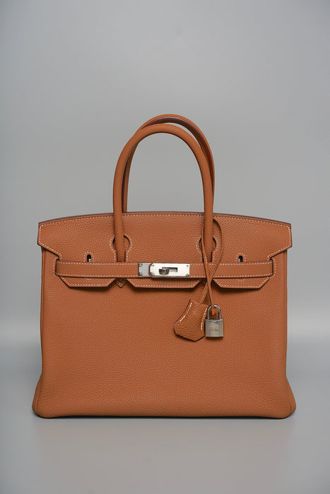Hermes Birkin 30 in Gold Togo Phw