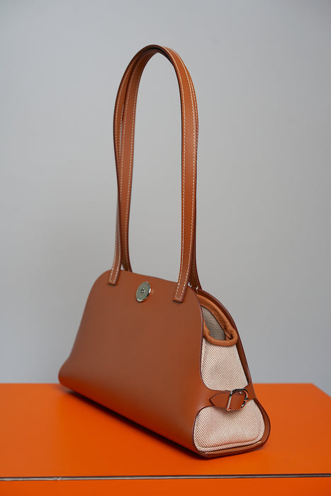 Hermes Tablier Sellier Bag in Fauve/Gold/Ecru/Beige Phw (Brand New)