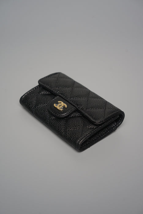 Chanel Compact Cardholder Wallet in Black Caviar Ghw (Brand New)