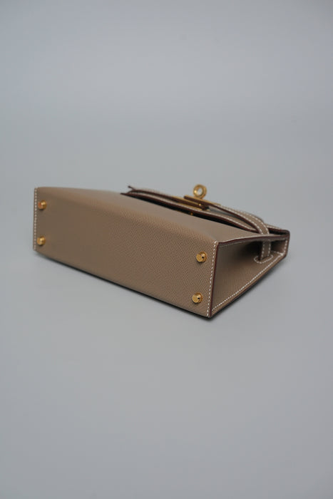 Hermes Kelly 20 in Etoupe Epsom Ghw (Brand New)