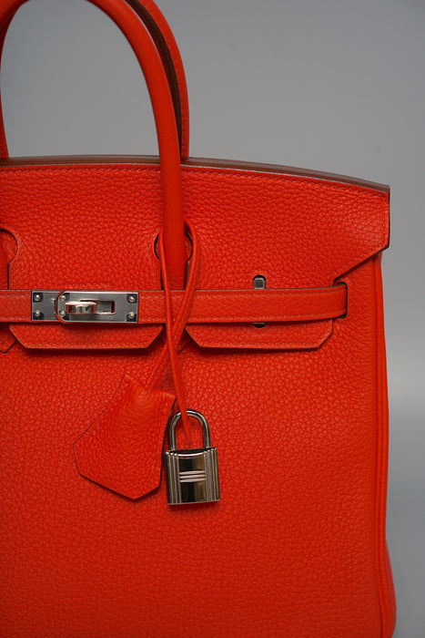 Hermes Birkin 25 in Capucine Togo Phw