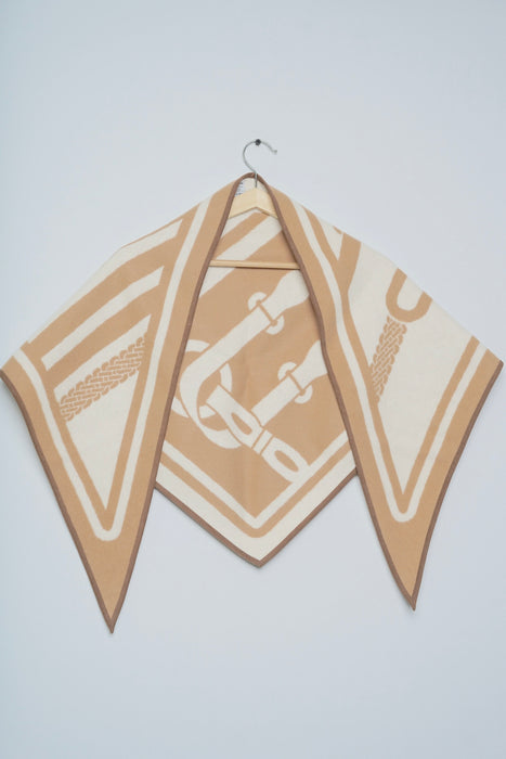 Hermes Coaching Double Face Triangle Scarf (Brand New)