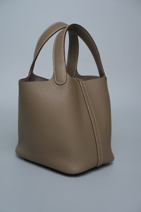 Hermes Picotin 18 in Etoupe Ghw (Brand New)