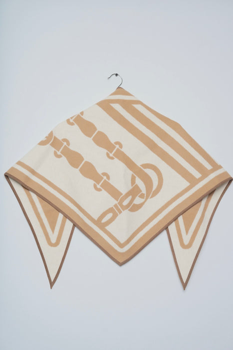 Hermes Coaching Double Face Triangle Scarf (Brand New)