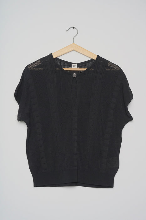 Hermes Short Sleeve Sweater in Black size 40 (Brand New)