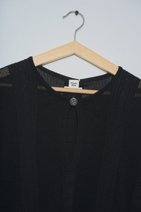 Hermes Short Sleeve Sweater in Black size 40 (Brand New)