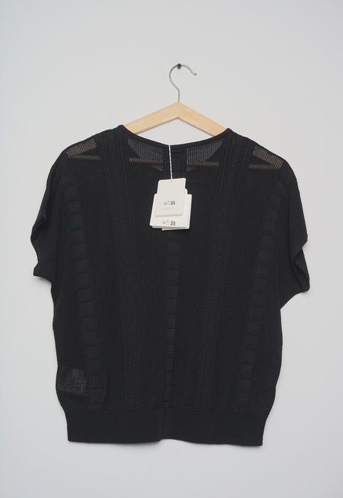 Hermes Short Sleeve Sweater in Black size 40 (Brand New)