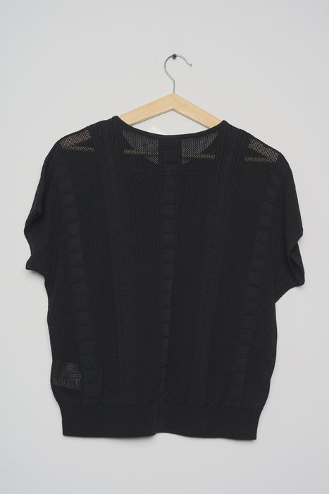 Hermes Short Sleeve Sweater in Black size 40 (Brand New)