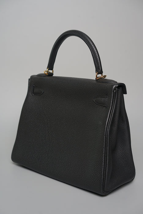 Hermes Kelly 28 Retourne in Noir Togo Ghw