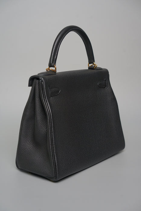 Hermes Kelly 28 Retourne in Noir Togo Ghw