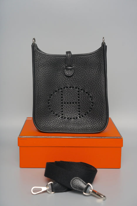 Hermes Mini Evelyne in Black Phw