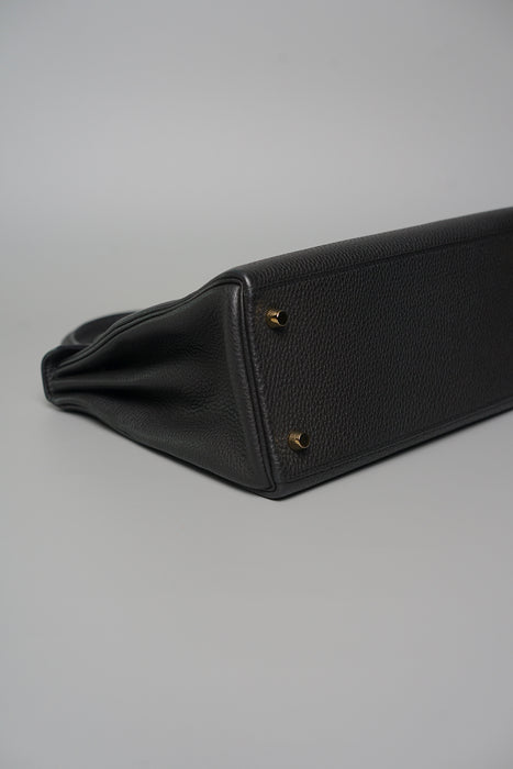 Hermes Kelly 28 Retourne in Noir Togo Ghw