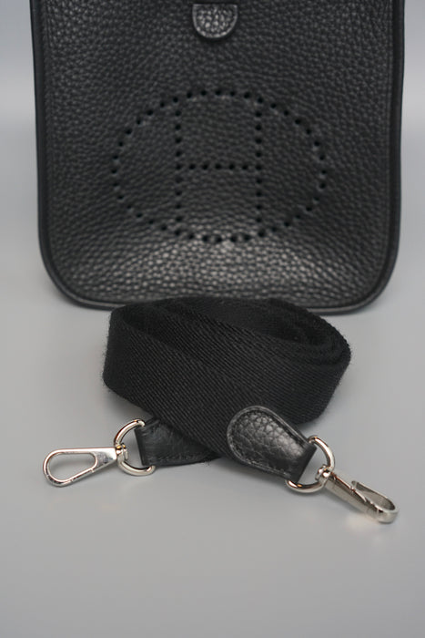 Hermes Mini Evelyne in Black Phw