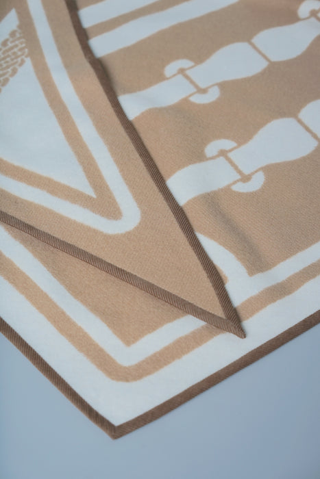 Hermes Coaching Double Face Triangle Scarf (Brand New)