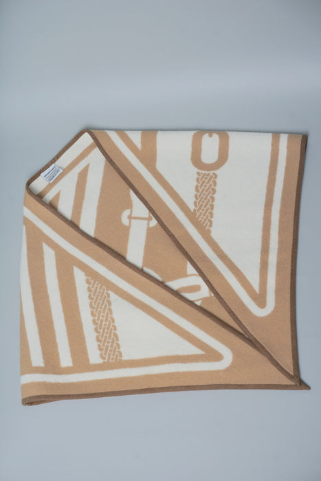 Hermes Coaching Double Face Triangle Scarf (Brand New)