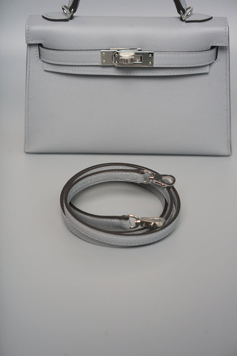 Hermes Kelly 20 in Gris Pantin Madame Phw (Brand New)