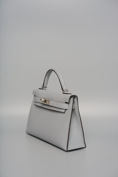 Hermes Kelly 20 in Gris Pantin Madame Phw (Brand New)