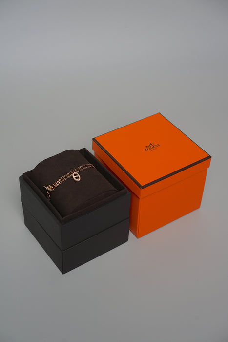 Hermes Farandole Pendant with Diamonds, Small Model in Rose Gold (Brand New)