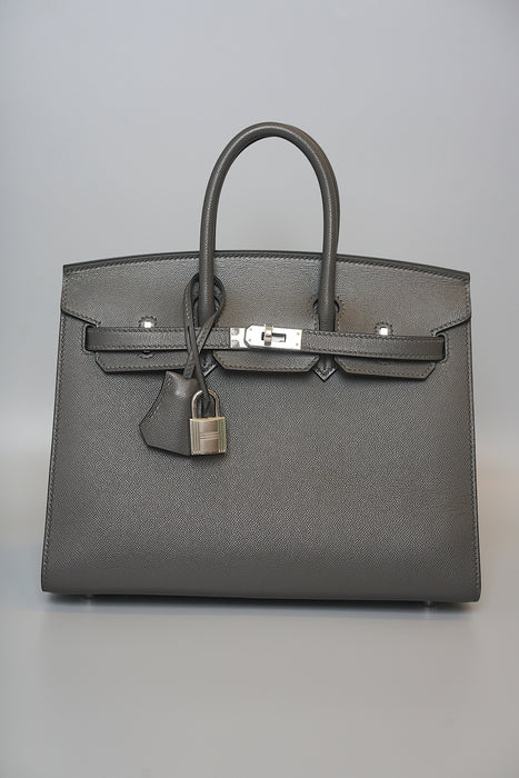 Hermes Birkin 25 Sellier in Graphite Madame Phw (Brand New)