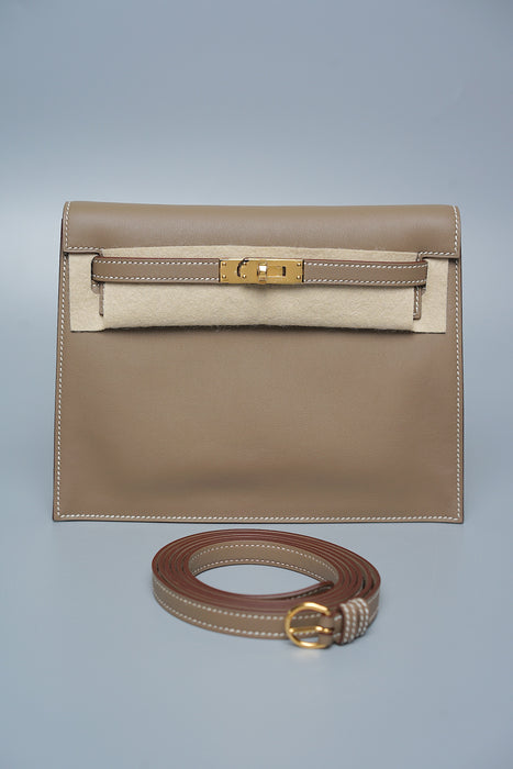 Hermes Kelly Danse in Etoupe Ghw (Brand New)